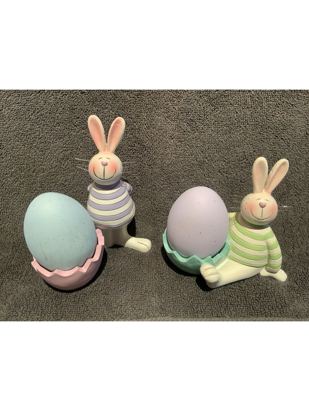 Pair Of Cute Easter Bunny Egg Holders